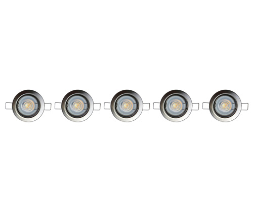 5pcs Metal Spot LIGHT Brushed Nickel